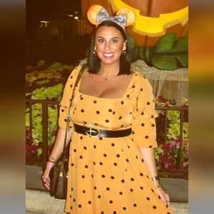 Orange polka dot dress